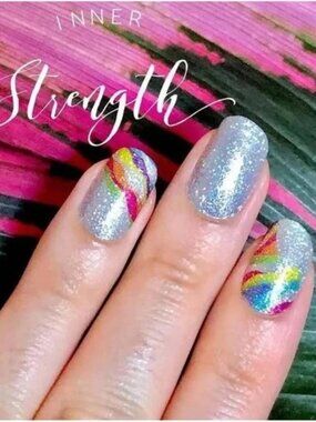 Inner Strength - Color Street Nail Polish Strips NWT Retired Glitter Shimmer